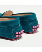 Mocassins en Velours de Cuir Maya marine