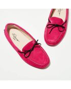 Mocassins en Velours de Cuir Mariela fuschia