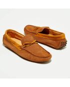 Mocassins en Velours de Cuir Misael cognac/orange/marron