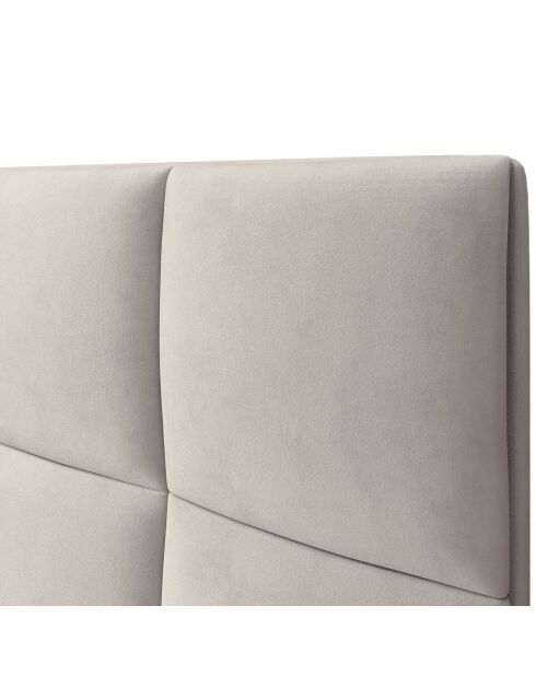 Tête de lit en Velours Begonia beige clair - 200 cm