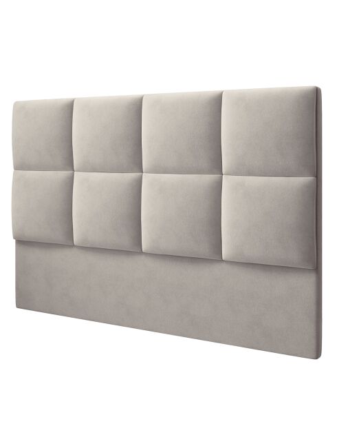 Tête de lit en Velours Begonia beige clair - 200 cm