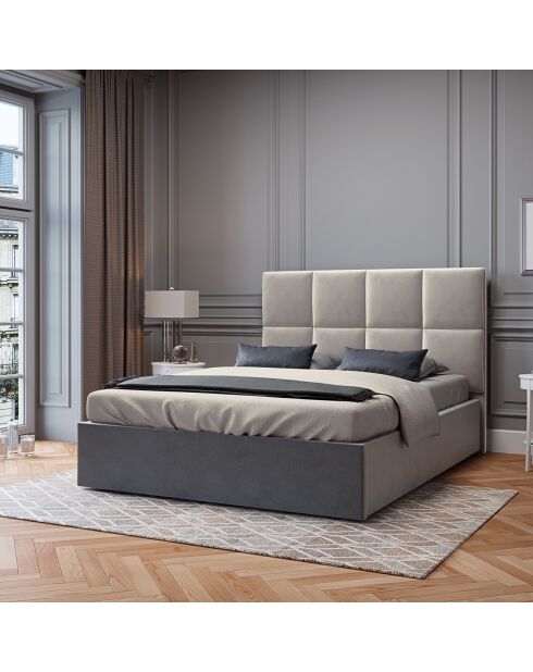 Tête de lit en Velours Begonia beige clair - 180 cm