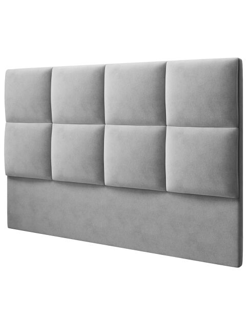 Tête de lit en Velours Begonia gris clair - 200 cm
