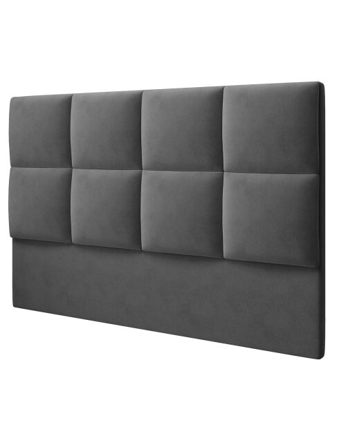 Tête de lit en Velours Begonia gris foncé - 200 cm