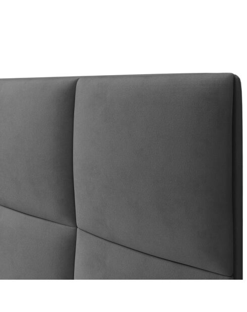 Tête de lit en Velours Begonia gris foncé - 200 cm