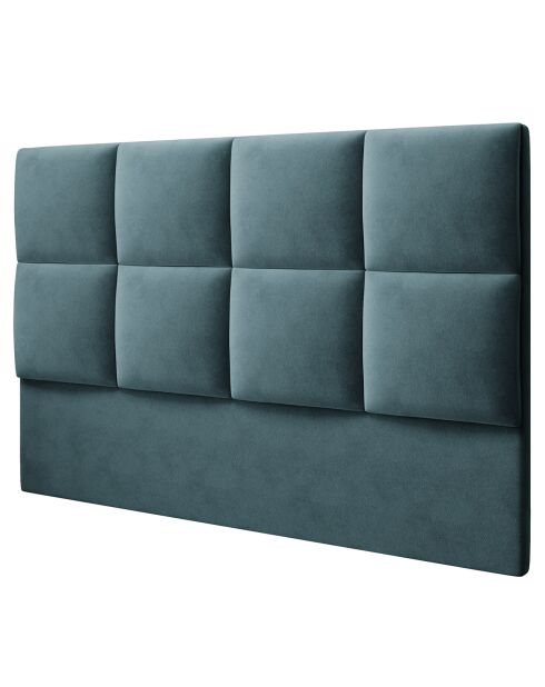 Tête de lit en Velours Begonia pétrole - 180x120 cm