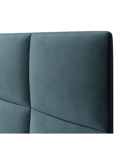 Tête de lit en Velours Begonia pétrole - 180x120 cm