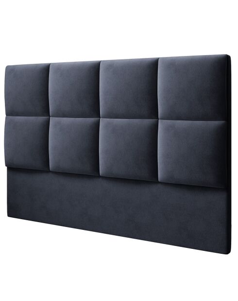Tête de lit en Velours Begonia bleu foncé - 160x120 cm