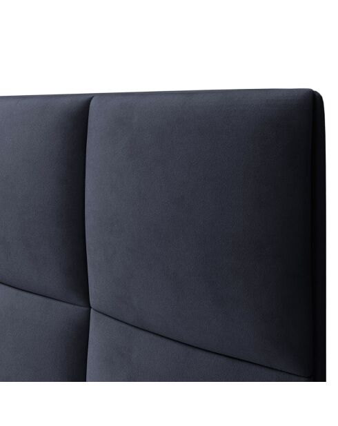 Tête de lit en Velours Begonia bleu foncé - 160x120 cm