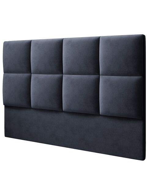 Tête de lit en Velours Begonia bleu foncé - 180x120 cm
