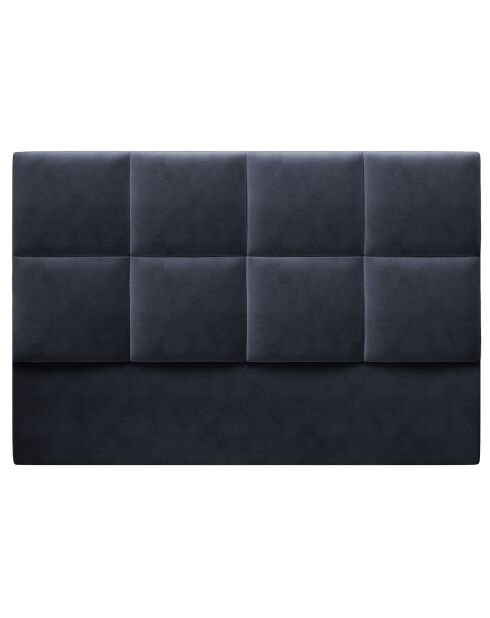 Tête de lit en Velours Begonia bleu foncé - 180x120 cm