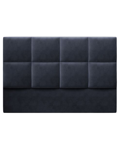 Tête de lit en Velours Begonia bleu foncé - 200x120 cm