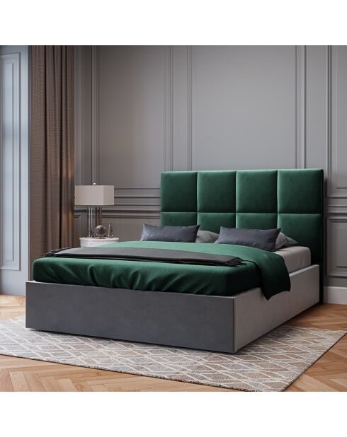 Tête de lit en Velours Begonia vert bouteille - 160 cm