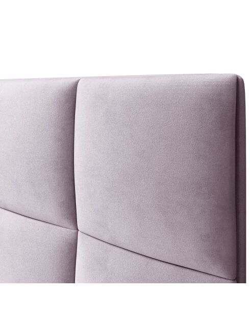 Tête de lit en Velours Begonia lavande - 200x120 cm