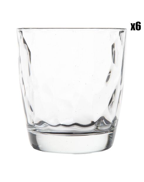 6 Verres Diamond transparents - 30 cl