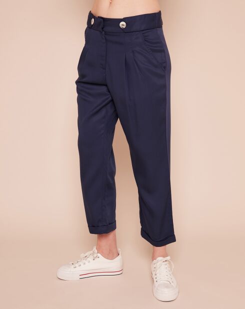 Pantalon Cadenas-D fluide taille haute marine