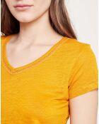 T-Shirt 100% Lin Talip mandarine