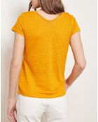T-Shirt 100% Lin Talip mandarine