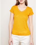 T-Shirt 100% Lin Talip mandarine