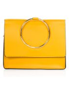 Borsa a tracolla Fanny in pelle gialla - 24x8x19 cm