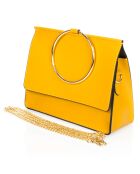 Borsa a tracolla Fanny in pelle gialla - 24x8x19 cm