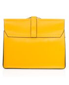 Borsa a tracolla Fanny in pelle gialla - 24x8x19 cm
