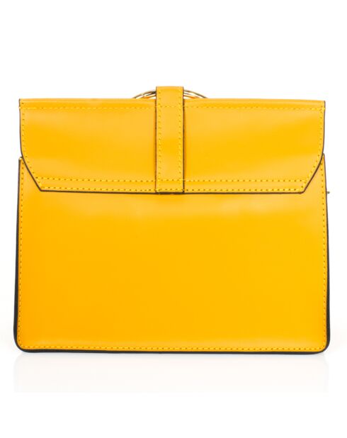 Borsa a tracolla Fanny in pelle gialla - 24x8x19 cm