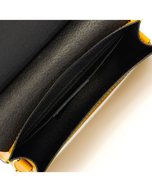 Borsa a tracolla Fanny in pelle gialla - 24x8x19 cm