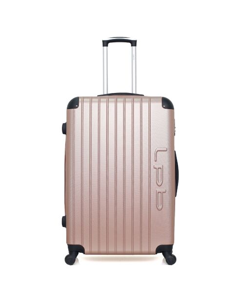 Hamburg Long-Stay-Koffer mit 4 Rädern und einem Rad, 69 cm, roségold