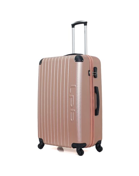 Hamburg Long-Stay-Koffer mit 4 Rädern und einem Rad, 69 cm, roségold