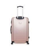 Hamburg Long-Stay-Koffer mit 4 Rädern und einem Rad, 69 cm, roségold