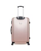 Hamburg middelgrote koffer met 4 wielen en enkele wielen 60 cm roségoud
