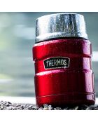Porte aliments isotherme King rouge/argenté - 47 cl