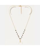 Collier Maupiti en Onyx noir/doré/blanc