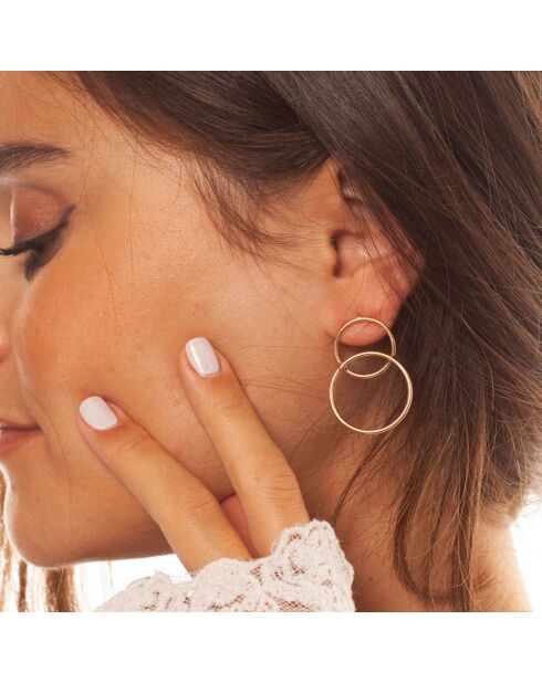 Boucles d'oreilles Tuamotu dorées