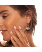 Boucles d'oreilles Palawan en Turquoise dorées