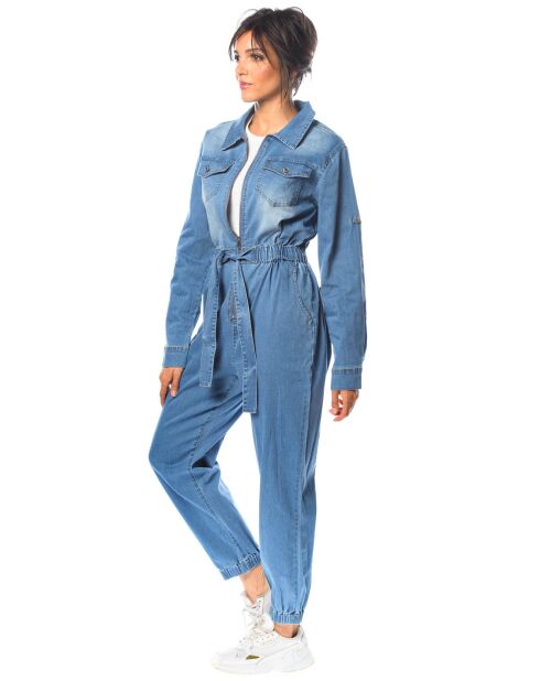 Combinaison en Jean Anna bleue