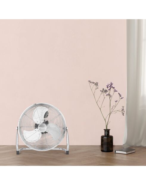 Ventilador de suelo cromado JOE30 - 50,5x17,5x48,5 cm
