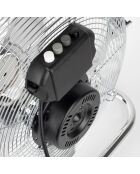 Ventilateur de sol JOE30 chrome - 50.5x17.5x48.5 cm