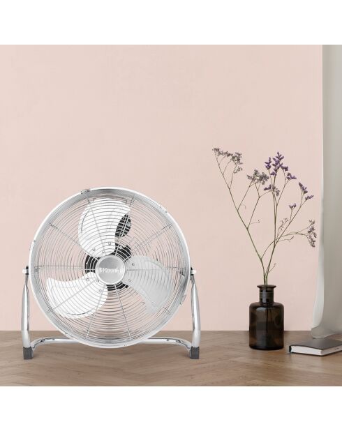 Ventilador de suelo cromado JOE30 - 53x18x54 cm