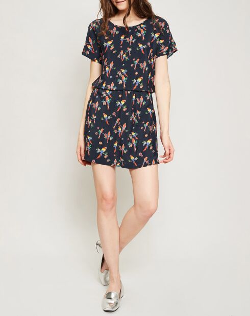 Robe Alias imprimé fantaisie noire