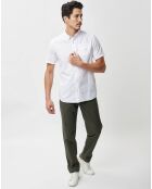Chemise droite Craja motif blanche