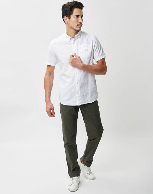 Chemise droite Craja motif blanche