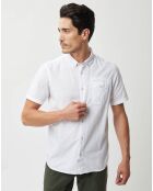 Chemise droite Craja motif blanche