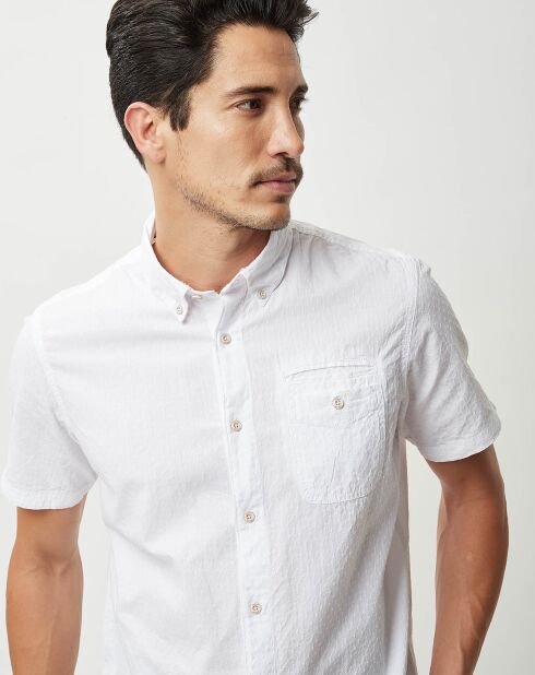 Chemise droite Craja motif blanche
