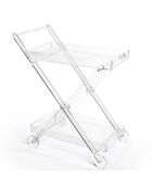 Desserte Karol transparente - 74x46.5x87.5 cm