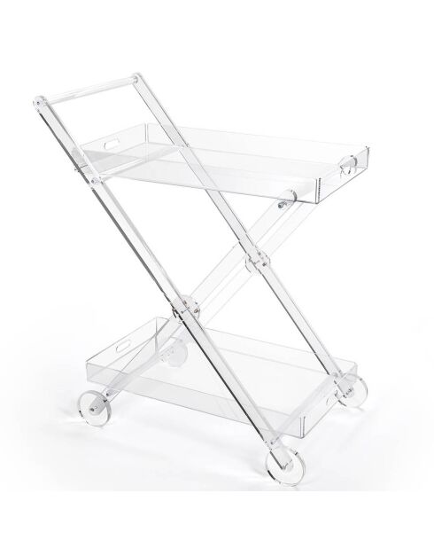 Desserte Karol transparente - 74x46.5x87.5 cm