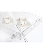 Desserte Karol transparente - 74x46.5x87.5 cm