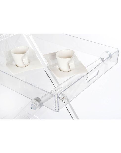 Karol transparante trolley - 74x46,5x87,5 cm