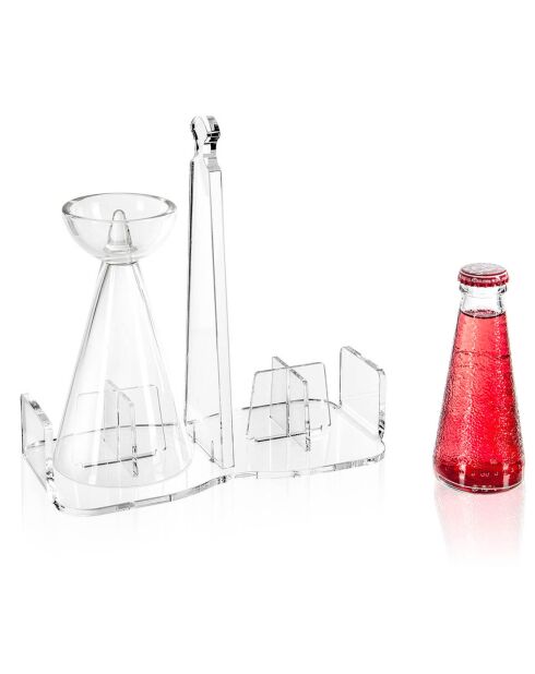 Bon Ton transparante bekerhouder - 21,5x21,5x10 cm